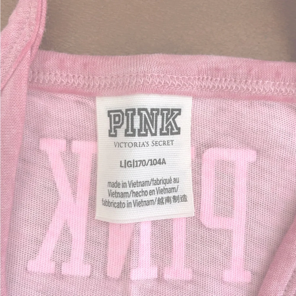 Pink by Victoria’s Secret fitted tank top size Large in pale pink 🎉Host Pick x2🎉 - Picture 2 of 4